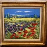 A01. “Poppy Fields” by Madjid Rahnavardkar. 27” x 30” 